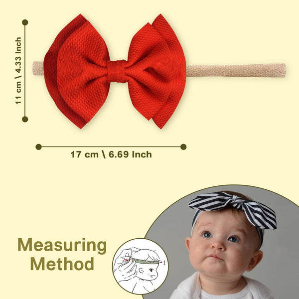 Polka Tots Pack of 3 Solid and Lemon Print Bow Headband Set - Multicolor