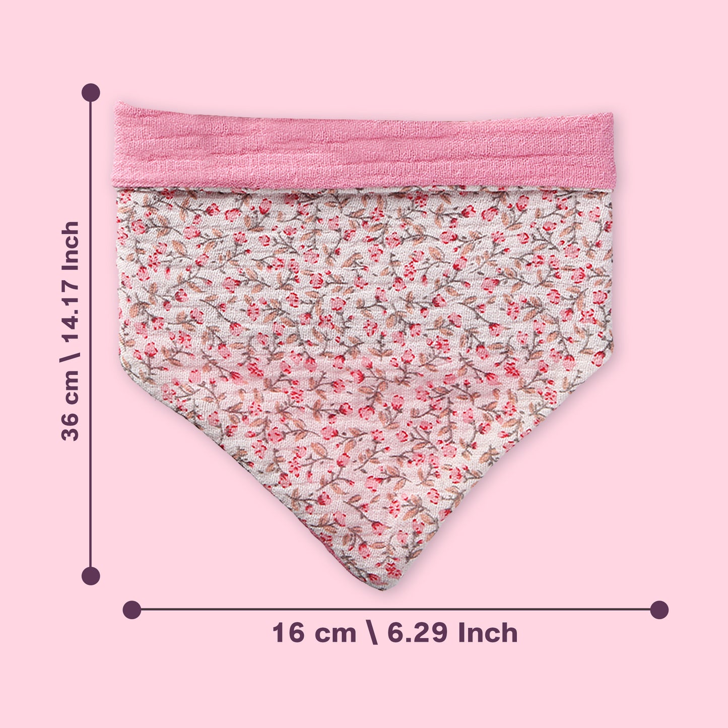 Polka Tots Floral Bow Headbands with Bib Set - Pink