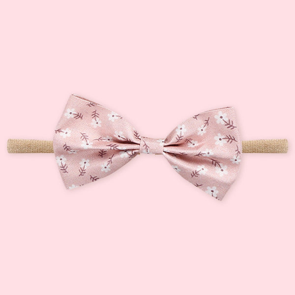 Polka Tots Pack of 5 Floral and Bow Headbands Set - Pink Theme