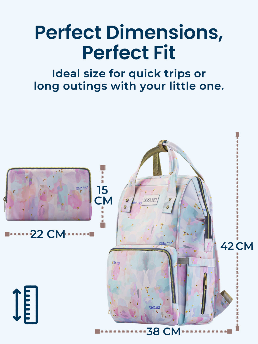 Multifunctional Premium Diaper Backpack Bag with Pouch | Tie-Dye Print