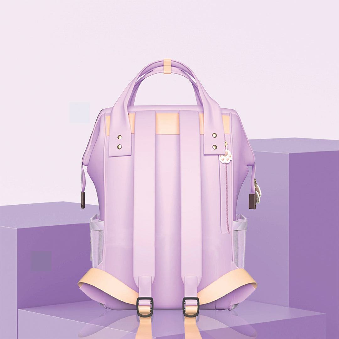 MamaMini Luxe Duo Diaper Bag with Tote and Mini Bag - Purple