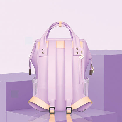 MamaMini Luxe Duo Diaper Bag with Tote and Mini Bag - Purple