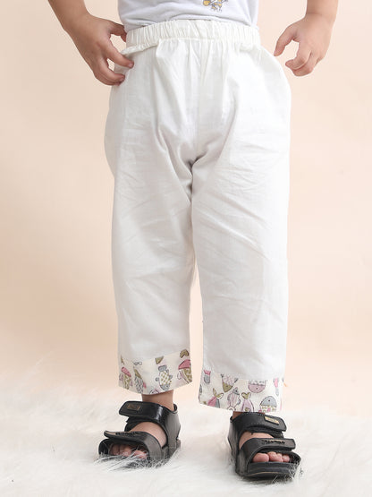 Polka Tots Fish print Full sleeves Nightwear Kurta pyjama set - Pink