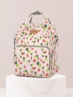 Premium 17+ Pockets Multifunctional Diaper Bag with Changing Mat – Watermelon