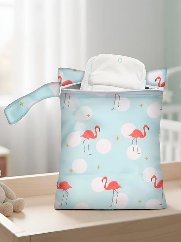 Waterproof Wet Bag Pouch with Zipper (Flamingo)