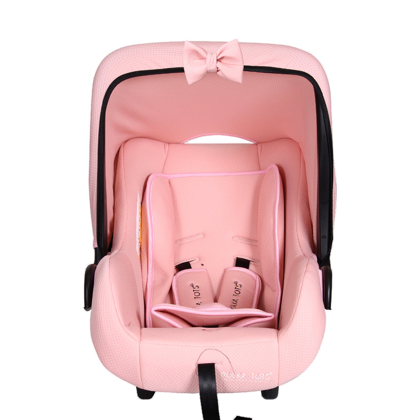 5 in 1 Multi Purpose Baby Car Seat Cum Carrycot with Fancy Bow Tie (Pink)