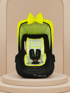 5 in 1 Multipurpose Baby Car Seat Newborn Carrycot with Fancy Bow Tie (Green)