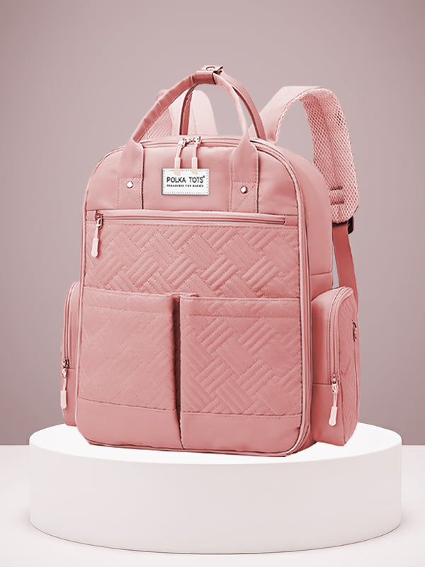 Multifunctional Premium ChicClass Diaper Backpack Bag – Nude Peach