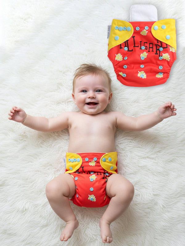 Polka Tots Reusable Cloth Diaper Buy Online Waterproof Adjustable Baby Diaper - Alligator