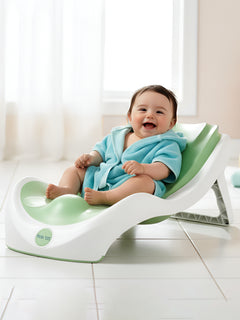 Polka Tots Tiny Tubsy Baby Bather Newborn Bath Rack - Green