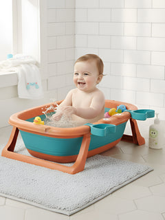 Polka Tots Splish Splash Foldable Bath tub - Orange