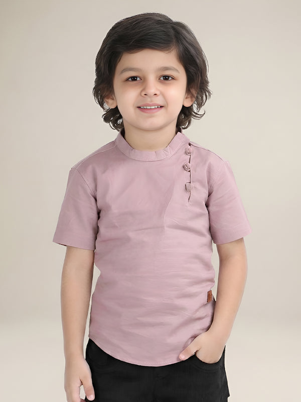 Polka Tots Half Sleeve Kurta - Pink