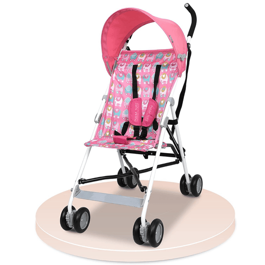 POLKA TOTS Compact Stroller for Newborn Foldable Pram for Babies EasyDrift Buggy Stroller (Elephant Pink Color)