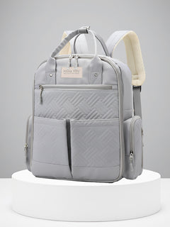 Multifunctional Premium ChicClass Diaper Backpack Bag – Solid Grey