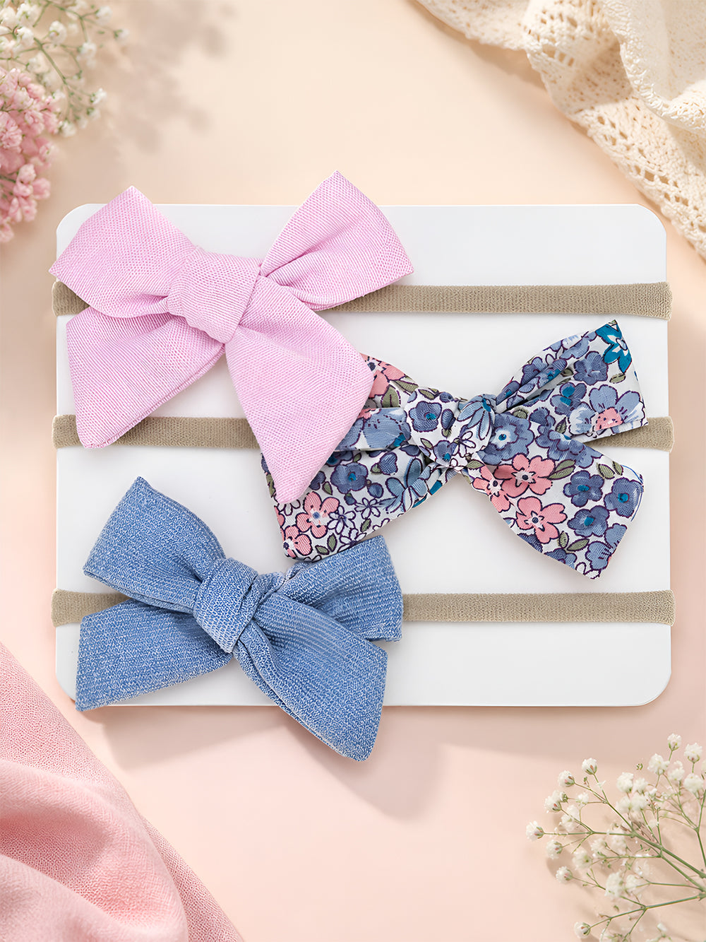 Pack of 3 Bow Headbands Set