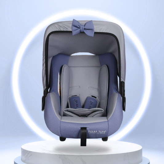 5 in 1 Multi Purpose Baby Car Seat Cum Carrycot with Fancy Bow Tie (Blue)