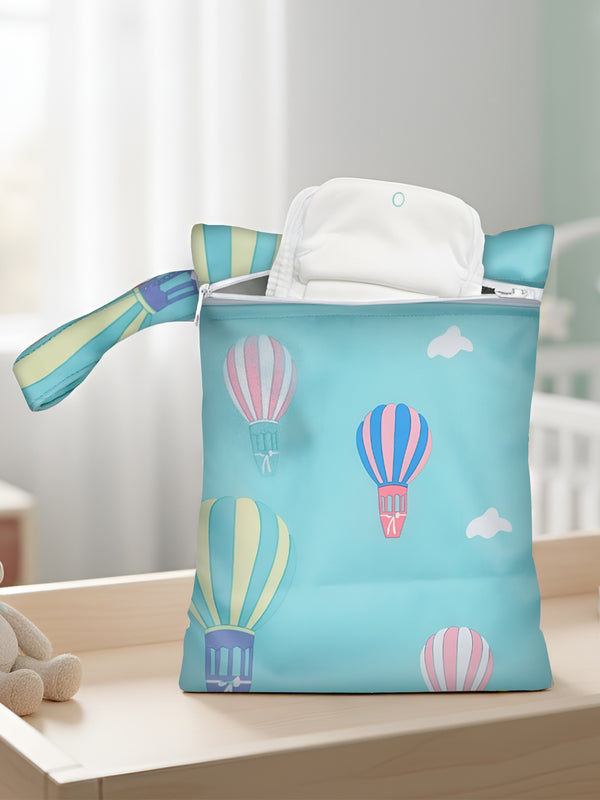 Waterproof Wet Bag Pouch with Zipper (Air Balloon)