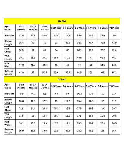 Polka Tots Full sleeve Lion and Giraffe Print Night suit - Orange