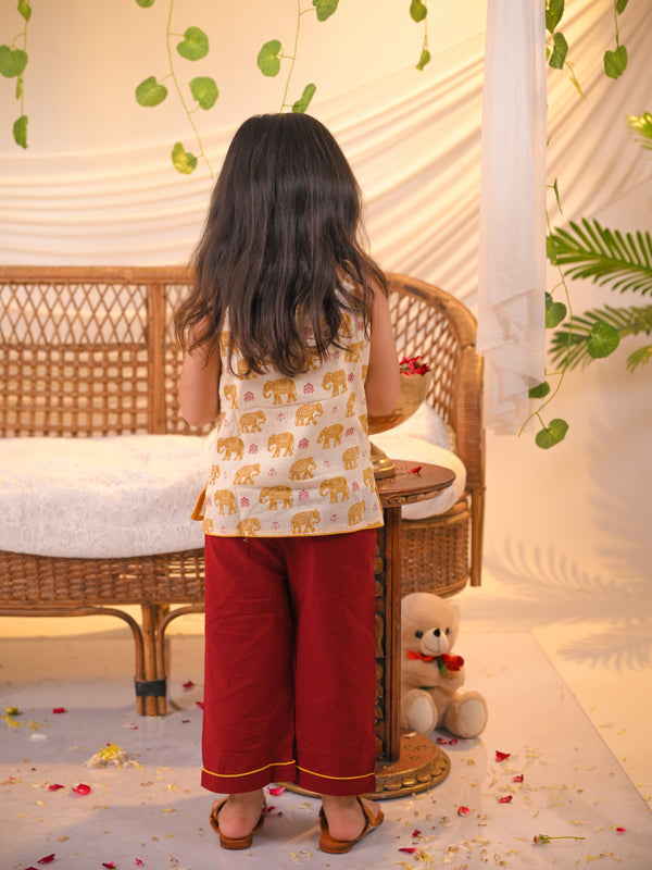 Polka Tots Girls Spaghetti Top & Bottom- Mustard