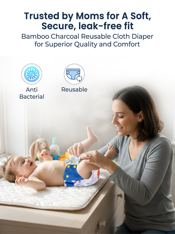 Bamboo Charcoal Reusable Cloth Diaper (Umbrella)