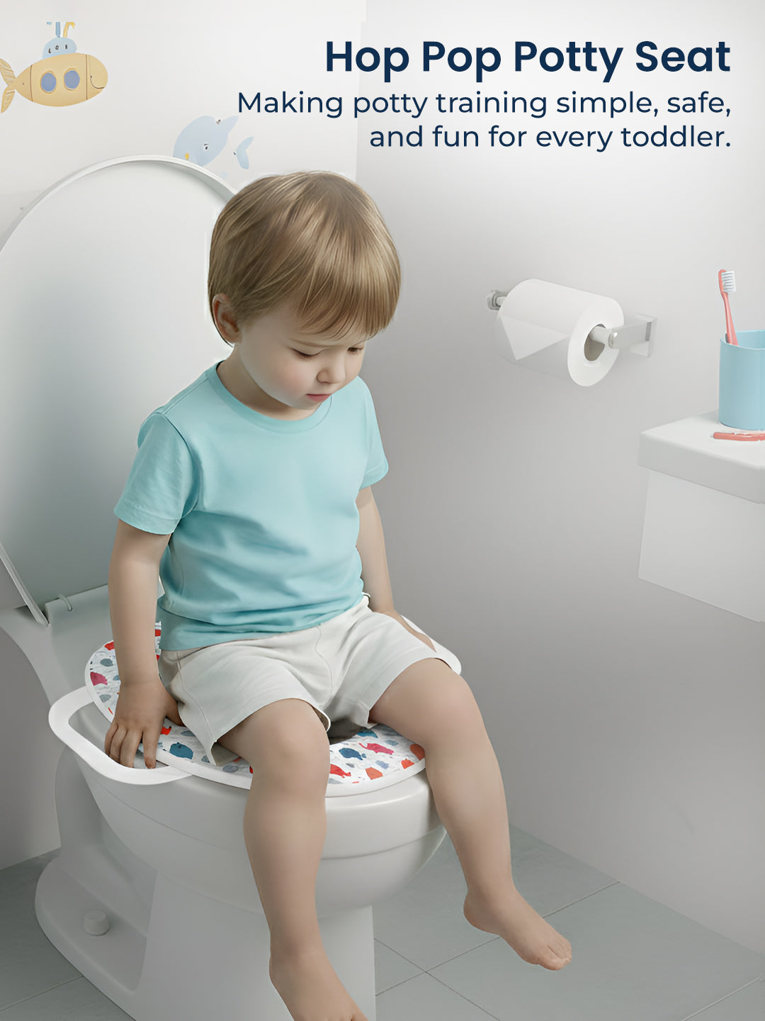 Polka Tots Hop Pop Potty Seat for 9+ Months (White)