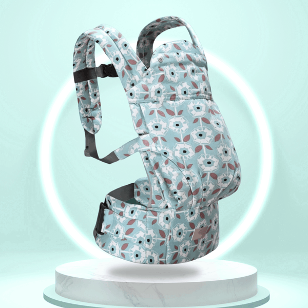 Polka Tots Ergonomic Baby Carrier with M Shape Seat & Multiple Carry Positions - Hugsy Baby Carrier (Green)