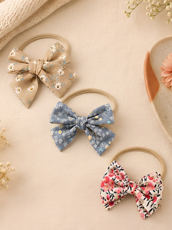 Pack of 10 Floral and Bow Headbands Set