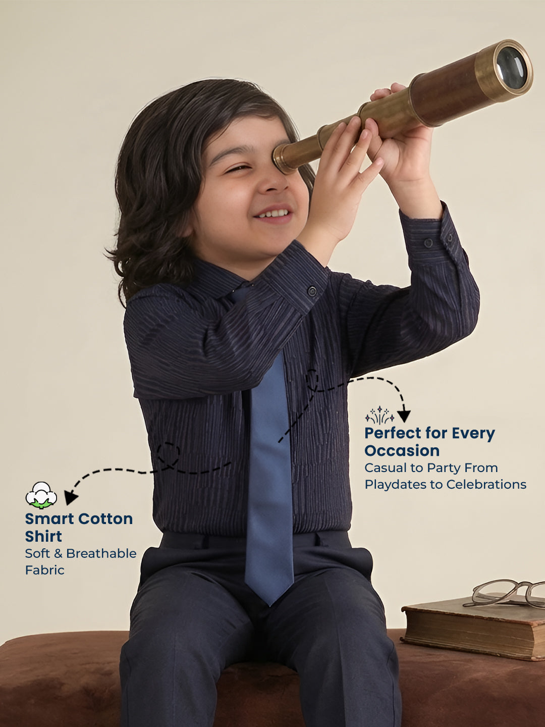 Polka Tots Full Sleeves Shirt - Blue