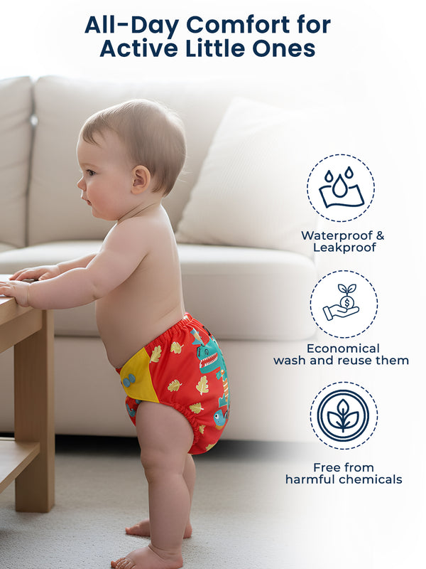 Polka Tots Reusable Cloth Diaper Buy Online Waterproof Adjustable Baby Diaper - Alligator