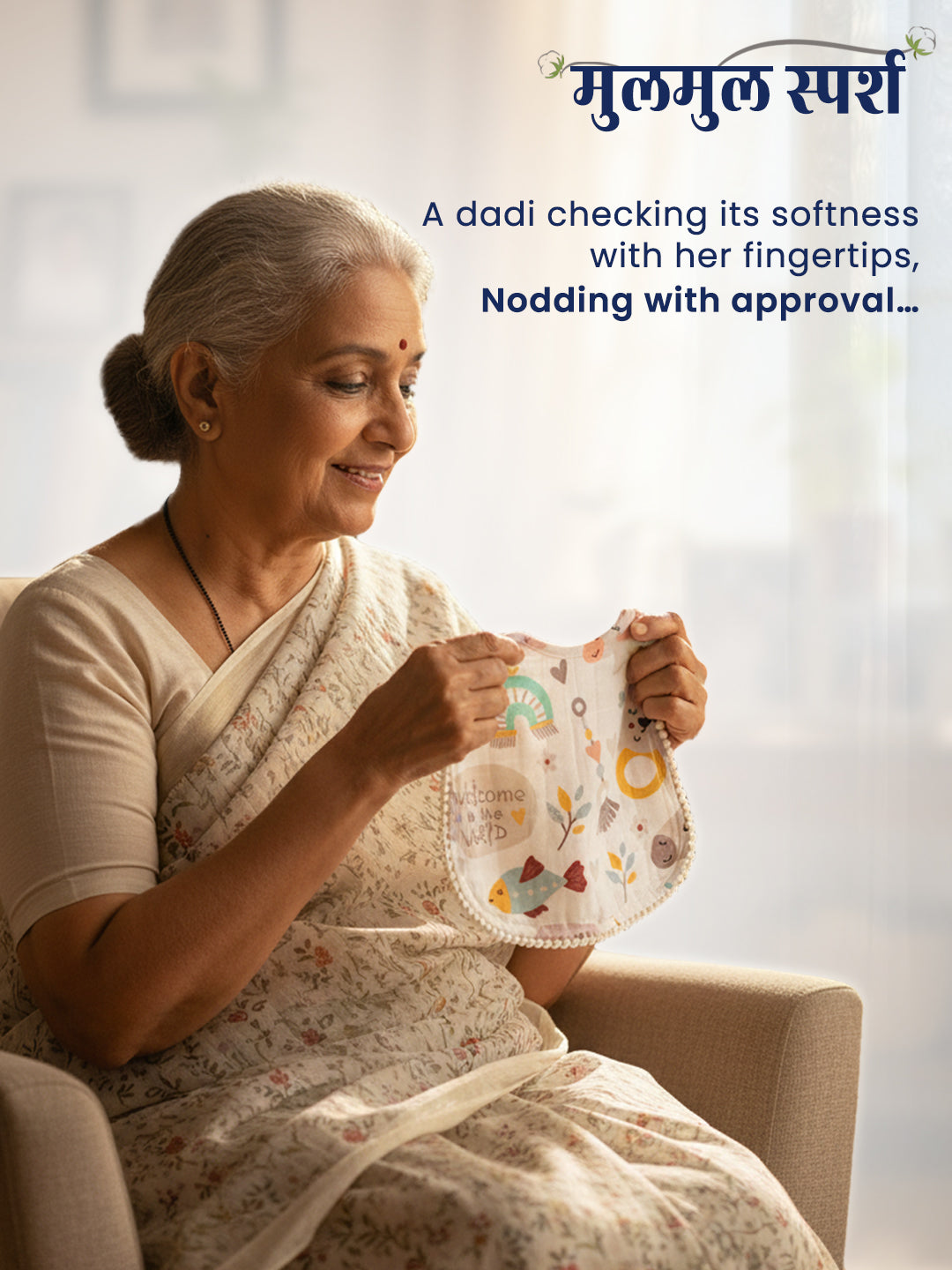 Polka Tots Newborn Pack of 3 100% Soft Muslin Cotton Bib Set with Pom-Pom Lace