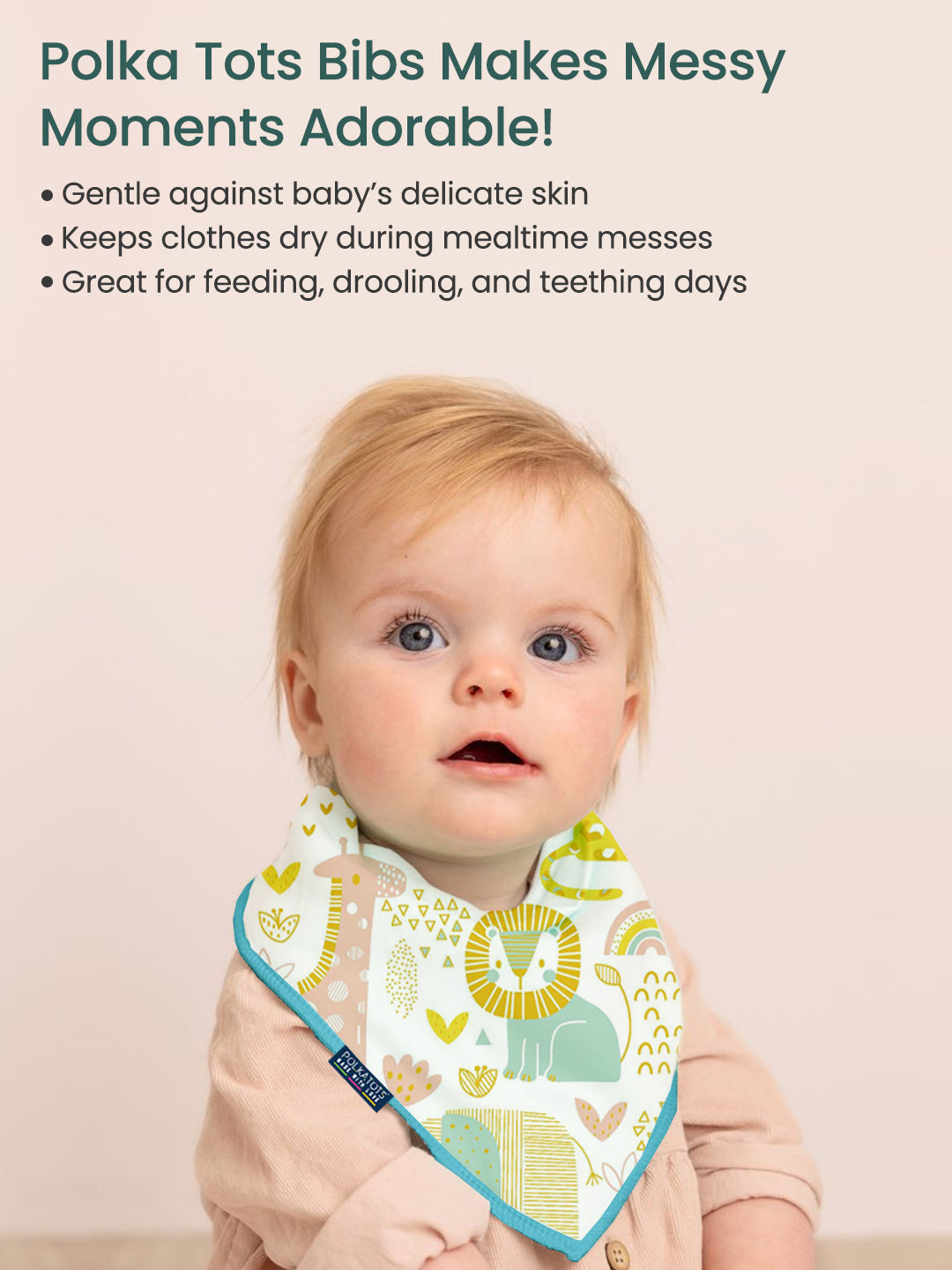 Polka Tots Pack of 10 Jungle Print Jumbo Newborn Gift Hamper Set - Multicolor