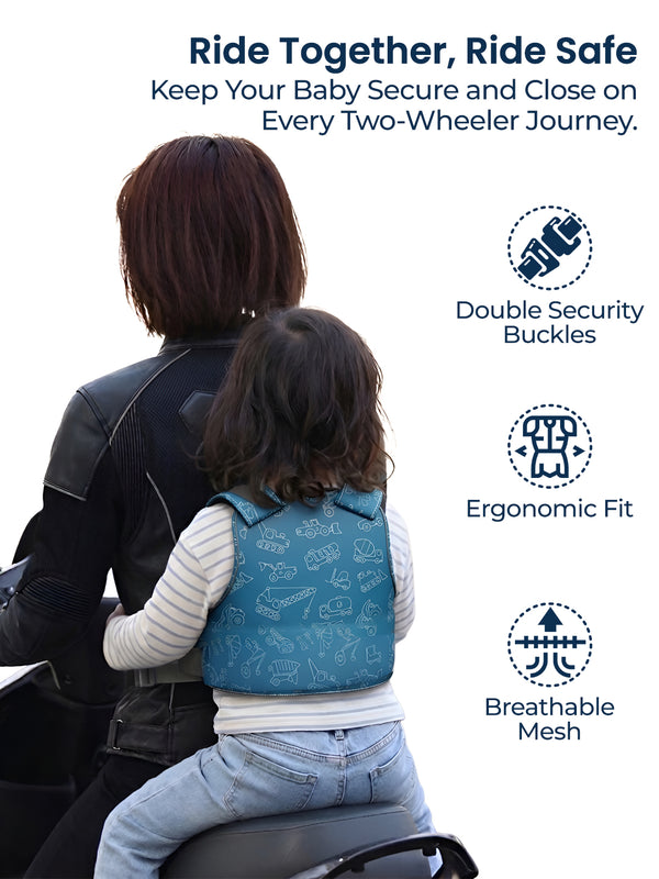 Baby Safety Travel Belt, Two Wheeler Baby Carrier for Kids (car)