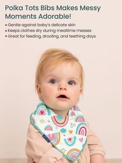 Polka Tots Pack of 10 Rainbow Print Jumbo Newborn Gift Hamper Set - Multicolor