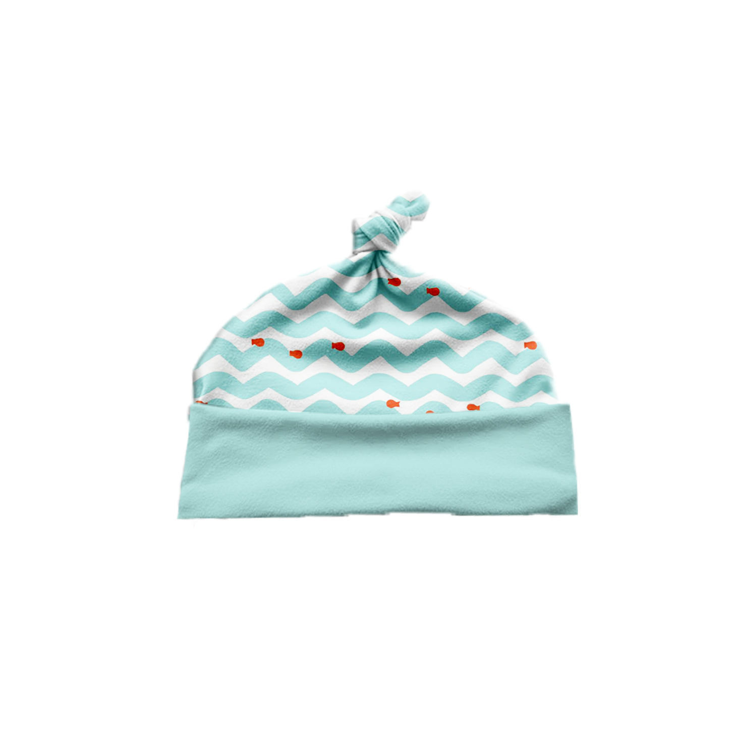 Polka Tots Wave Print Swaddle wrap with Cap - Blue