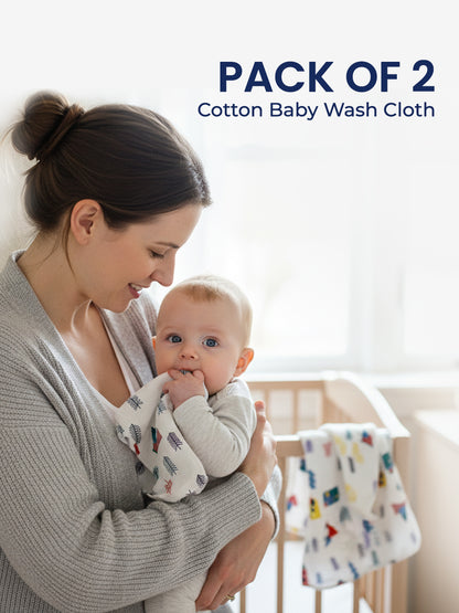 Polka Tots Newborn Pack of 5 100% Soft Double-Layer Muslin Cotton Essentials Gift Box – Tiny Town Print