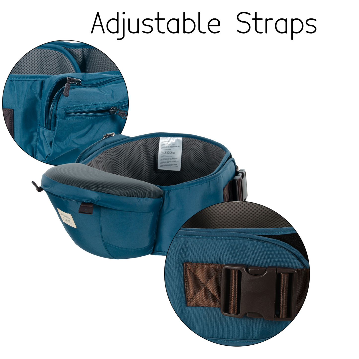 Ergonomic Baby Hip Seat / 6 in 1 Baby Carrier With Trendy Carry Bag (Blue)
