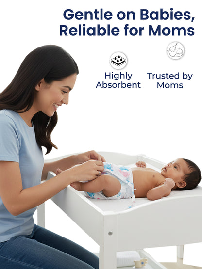 Polka Tots Newborn Pack of 5 100% Soft Muslin Cotton Nappy/Langot Set