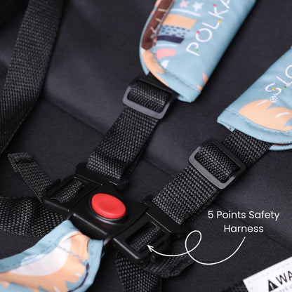 Polka Tots Click Clack Travel System Rainbow Stroller + Car Seat -  Green