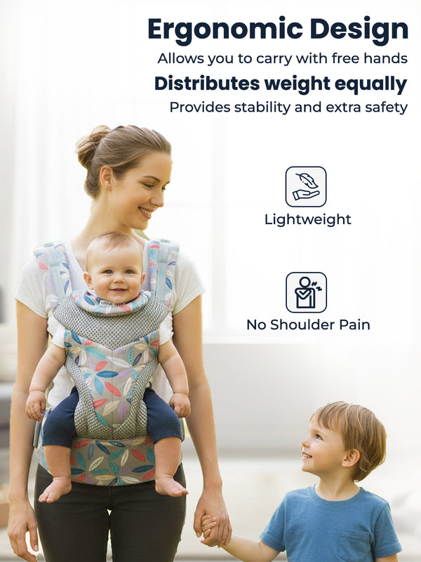 Easy Breezy 3-in-1 Ergonomic Baby Carrier for Newborns, Breathable & Adjustable – Leaf