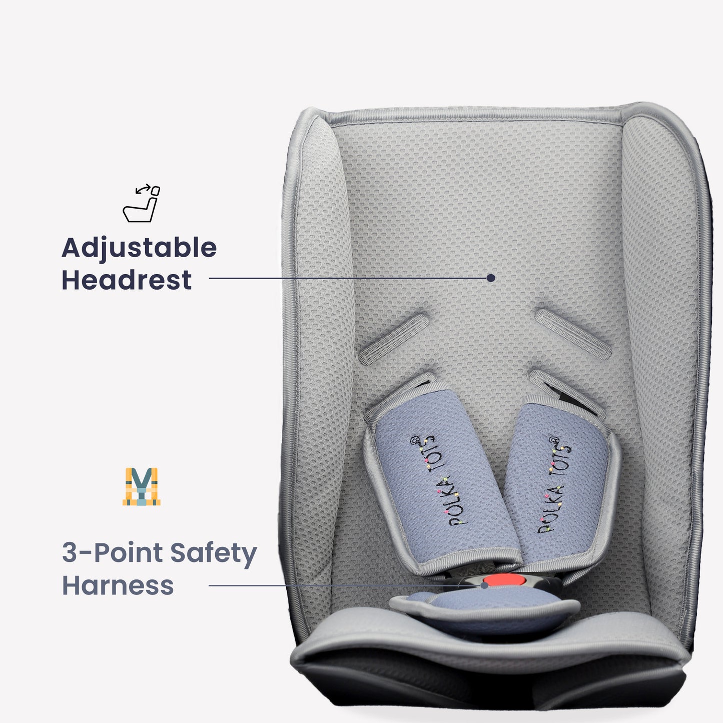 5 in 1 Multi Purpose Baby Car Seat Cum Carrycot with Fancy Bow Tie (Blue)