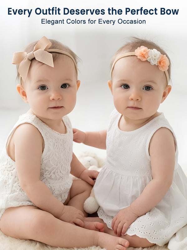 Pack of 5 Floral & Bow Headbands Set