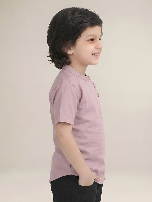 Polka Tots Half Sleeve Kurta - Pink