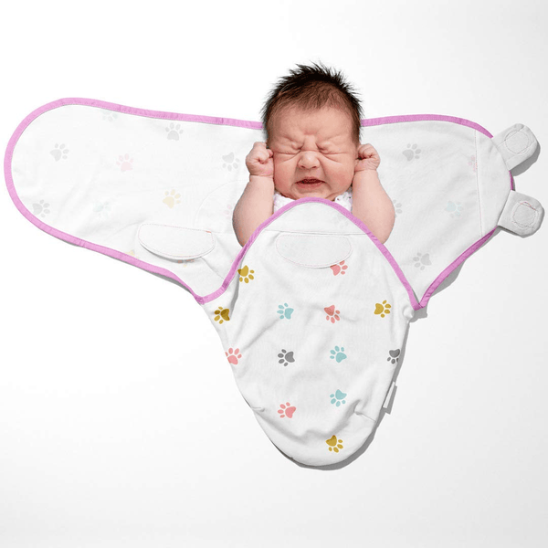 Muslin Cotton Swaddle Wrap Sleeping Bag (Paw)