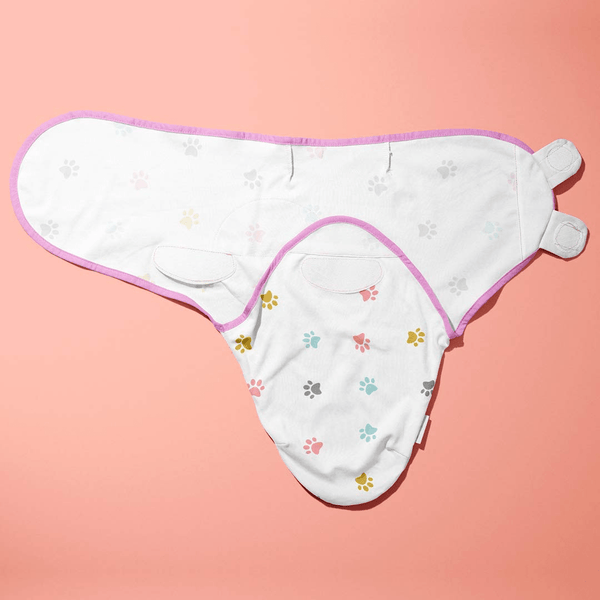 Muslin Cotton Swaddle Wrap Sleeping Bag (Paw)