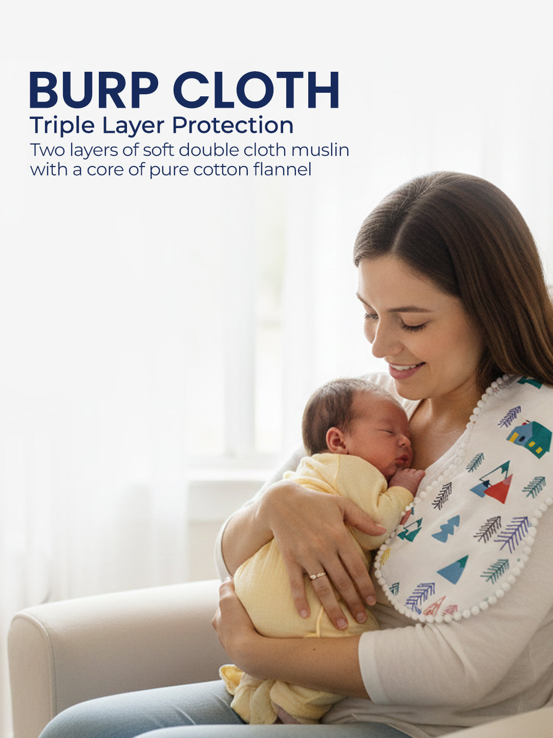 Polka Tots Newborn Pack of 5 100% Soft Double-Layer Muslin Cotton Essentials Gift Box – Tiny Town Print