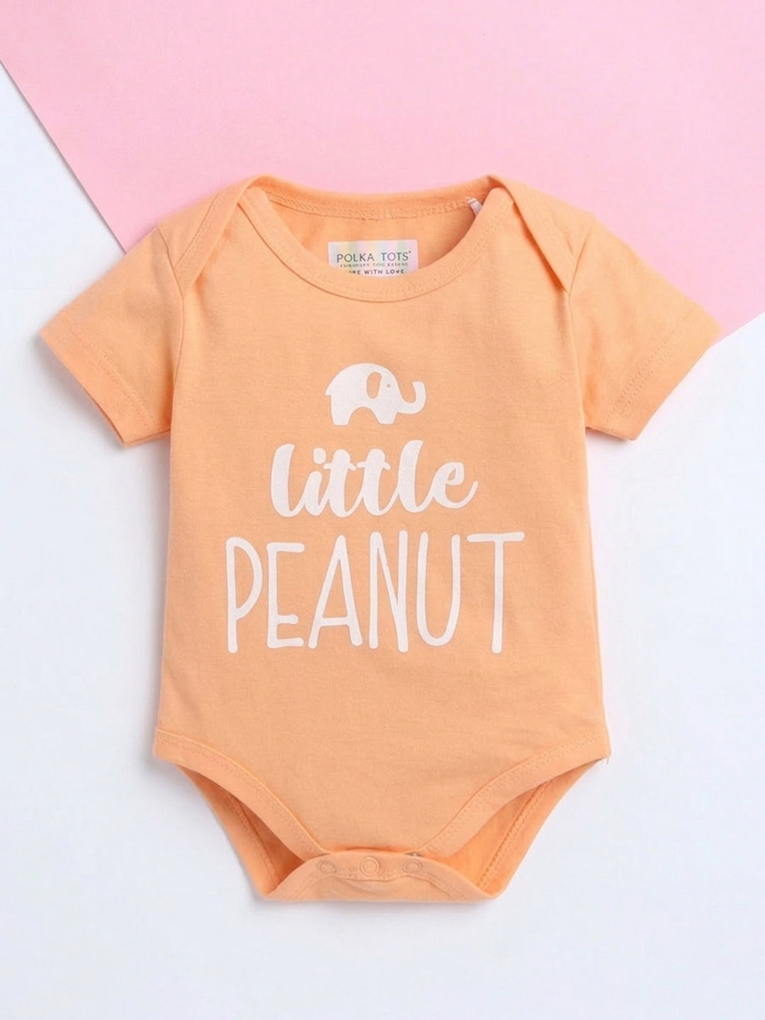 Polka Tots Pack of 3 Soft Cotton Ruffle Half Sleeves Baby Onesies – Quote Prints (Multicolor)