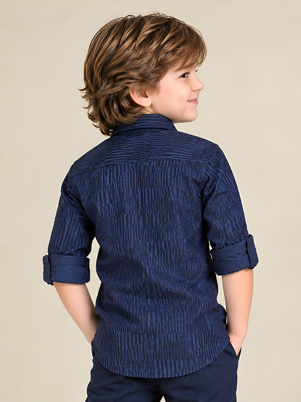 Polka Tots Full Sleeves Shirt - Blue
