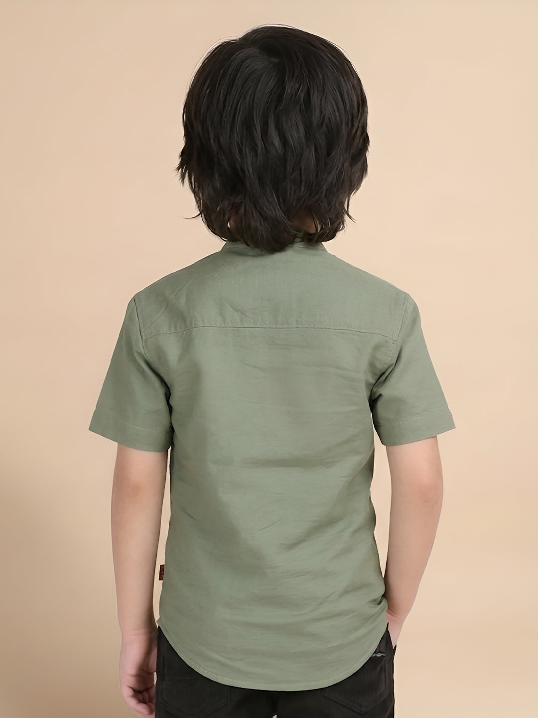 Polka Tots Half Sleeve Kurta - Green