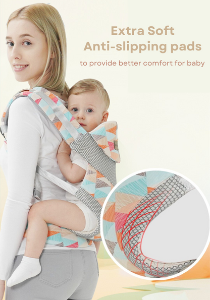 Polka Tots Easy Breezy Triangle print Baby Carrier - Multicolor