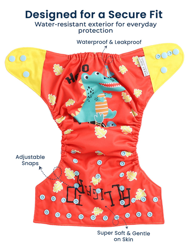 Polka Tots Reusable Cloth Diaper Buy Online Waterproof Adjustable Baby Diaper - Alligator